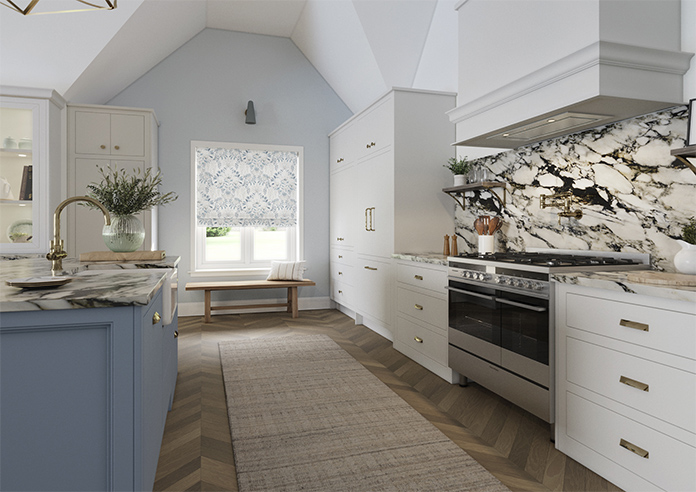 Laura Ashley Parterre, Off White/Seaspray - Roman Blind - Image 6